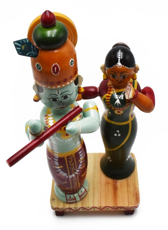 justhandmade Wooden Radha Krishna Set | Golu Bommai | Home Decor Showpiece | Gift - Image 4